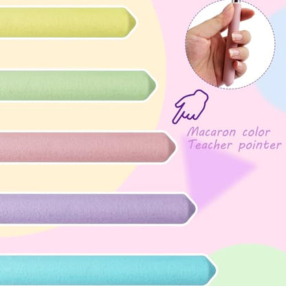 5 PCS Retractable Teacher Pointer Stick for Classroom Kids Reading Finger Pointer Stick for School Kindergarten Elementary, Classroom Supplies