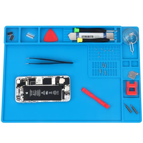 STREBITO Soldering Mat Electronics Repair Mat, Silicone Work Mat 13.8"x9.9"