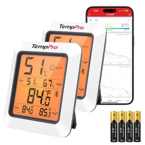 TempPro TempAir Bluetooth Hygrometer Thermometer for Greenhouse Up to 260ft - size: Bluetooth