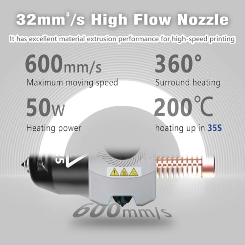 Original 0.8mm AD5M Hotend for FLASHFORGE Adventurer 5M,All Metal Hardened Steel Nozzle,3S Quick Detachable,Up to 280℃ High Temperature High Flow 32mm³/s Perfect for Large‑Model and Bulk‑Print - style: 0.8mm