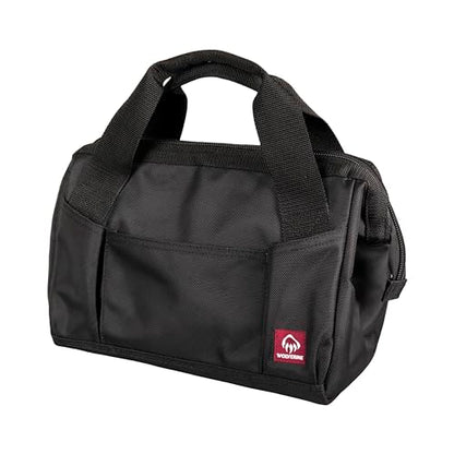 WOLVERINE Tool Bag |Tote | Utility Roll | Durable Nailhead Nylon, Adjustable Straps, and Versatile Pockets - color: Black, style: 13 Inch 21 Pocket Tote