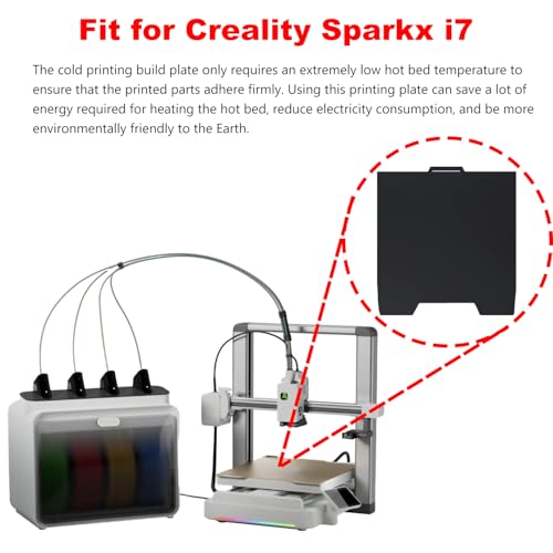 SPARKX i7 Cold Printing Build Plate Upgraded No-Heating No Glue Bed - color: Black