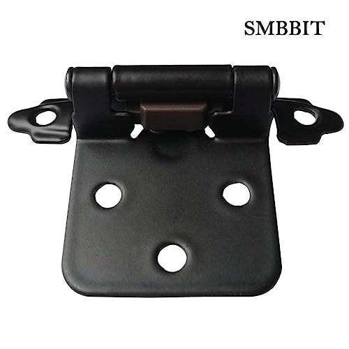 Traditional Flat Black Cabinet Hinge Variable Overlay 10 Pack - size: Flat Black