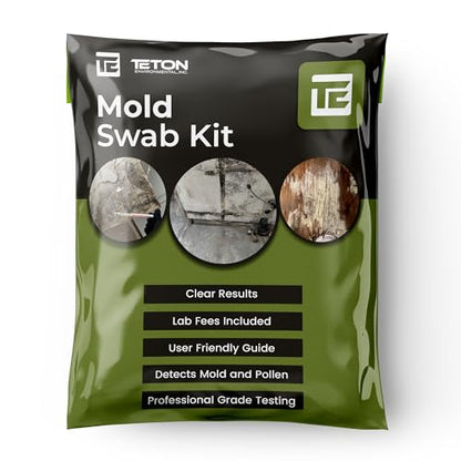 Mold Test Kit for Home – Lab Fees Included, Detects 20+ Mold Types, Swab & Air Sample Testing, Lab Analysis in 1 Business Day Once Lab Receives Sample (1 Pack)