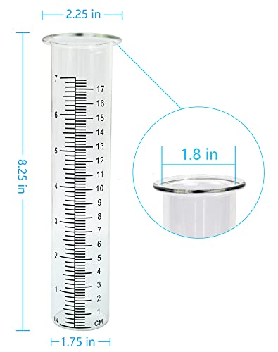 7" Plastic Rain Gauge Replacement Tube, 8.25 x 2.25 x 1.75 inches Cold Resistance Crack Resistance for Outdoor Yard Garden Home - color: 1PCS