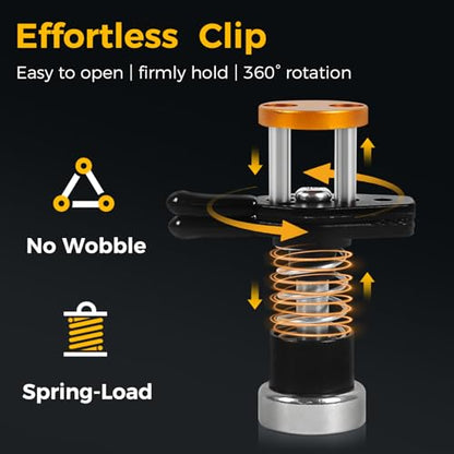 NOEVSBIG Magnetic Helping Hands Clamp Metal Adjustable Third Hand Stand - color: Black, size: Small