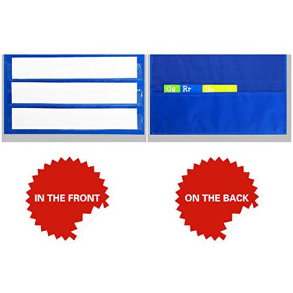 Magnetic Pocket Chart with 10 Dry Erase Cards for Standards,Daily Schedule,Activities,Class demonstrations (Blue) - color: Blank Pocket Chart（blue）