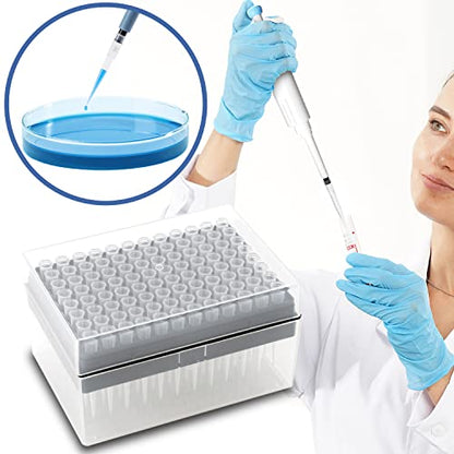 ONiLAB 200µL Universal Pipette Tips, 96 Tips/Rack, DNase/RNase Free - size: 200ul
