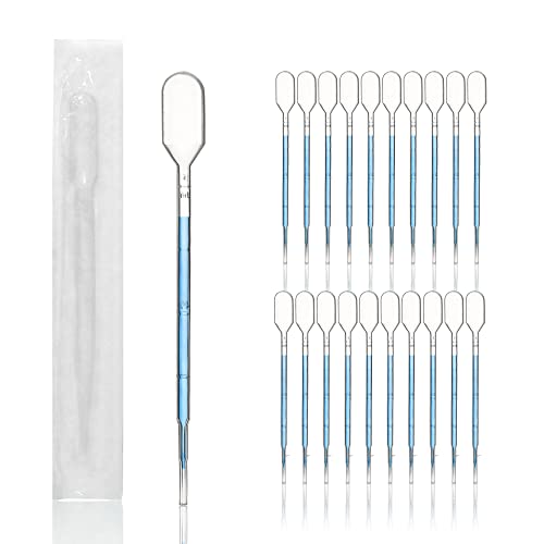 100pcs Sterile Transfer Pipettes, Vol. 3ml, 1ml Graduated, 140mm Long, Essential Oils Pipettes, Low-Density Polyethylene Material, Individual Peel-Pack, TPP3140-100 - style: Vol.3ml