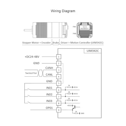 NEMA17 Integrated Servo Stepper,CAN Bus,Absolute Encoder,Controller,Brake - style: Absolute (Multi-turn) Encoder with Brake