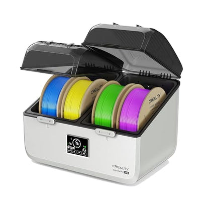 Creality Filament Dryer Box for 4 Spools, Space Pi X4 Lite Dual Independent Heating Chambers with Fan, 75°C Rapid Dryer for PLA PETG TPU ABS PET PC ASA PAHT, 3D Printer Filament Storage & Dehumidifier