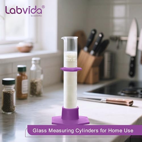 4pcs 100ml Graduated Cylinders, 3.3 Borosilicate Glass, LVE004 - color: 100ml