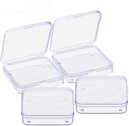 Gebildet 18 Pack Mini Clear Plastic Bead Storage Containers Box Case with lid for Pills,Tiny Bead,and Other Small Items - size: 6.8×5.2×1.1cm