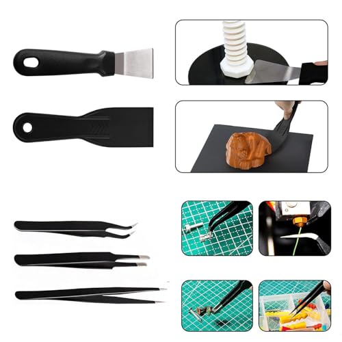 3D Printer Cleaning Tool Kit 3D Nozzle Cleaning Kit for Bambu Tools 3D Tool Kit Deburring Tool Needle to Clean Nozzle Scraper Wire Cutter, Drill, Scraper for Remove, Finishing, Craving, Drilling