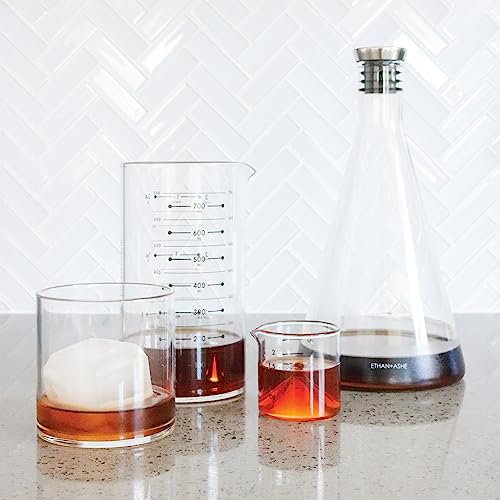 Cocktail Mixing Glass - Ethan+Ashe - Lab Series - 750 ML Dishwasher Safe, Borosilicate Glass - Bar Tools & Bartender Accessories - Batch Drink Mixing Beaker