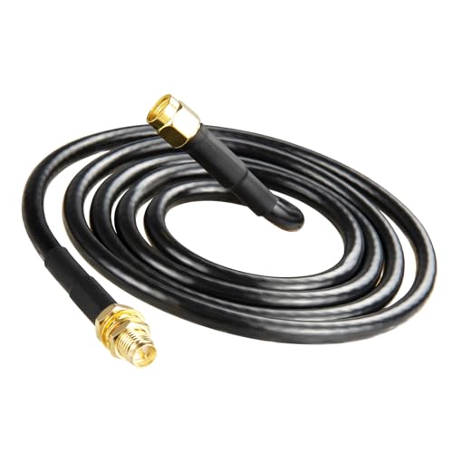 Upgraded B-MR200 RP-SMA Coaxial Cable 3.28ft RP-SMA Male to RP-SMA Female Coax Extension Cable Ultra Low Loss for WiFi Antennas, Wireless routers, Better Than RG58 - color: 3.28ft