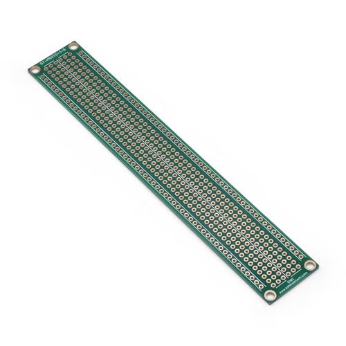 Double Sided ENIG Protoboard, Solderable Breadboard, Electronic Circuit Board for DIY Prototype Circuit, FR4, Plated Through Hole Solder Prototype Board, ST-PROTO-1-6 (1" x 6") - style: 1" x 6"