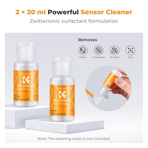 K&F CONCEPT 20ML*2 Spray and Sensor Cleaner Kit, Lens Cleaner