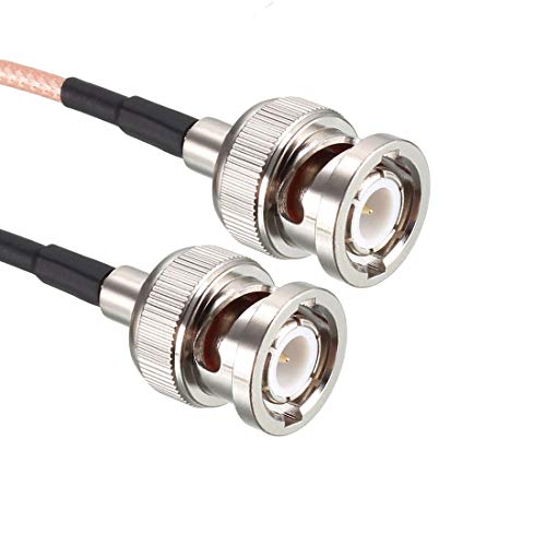 uxcell BNC Male to BNC Male Coax Cable RG316 RF Coaxial Cable 50 Ohm 2 Feet 2pcs for Video Signals,CCTV,DVR,Camera - size: 2 Feet