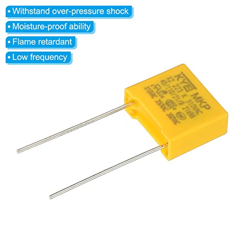PATIKIL Safety Capacitors, 10 Pack 0.022uF AC 310V 10mm Pin Pitch 13x11x5mm Polypropylene Film Capacitor Assortment Kit for DIY Electronic Products - style: 0.022 uF