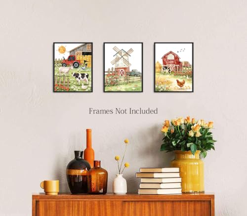 Farm Animal Nursery Prints Decor,Nursery Kids Farmhouse Unframed Poster - color: Farm Animal Nursery Prints
