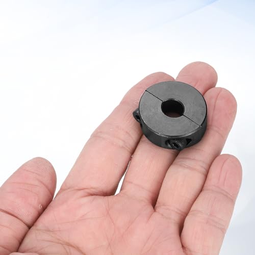 uxcell 4pcs Double Split Shaft Collars 10mm Bore, Two-Piece Clamping Collar 30mm OD 10mm Thickness Carbon Steel Lock Collar Clamp with Set Screws (Black Oxide) - size: 10mm x 30mm x 10mm