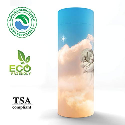 Angel of Mine Scattering Tubes for Human Ashes TSA Approved Scattering Urn and Eco-Friendly Biodegradable Urns for Human Ashes & Biodegradable Urn for Burial at Sea - color: Angel of Mine, size: Large 12"x5"