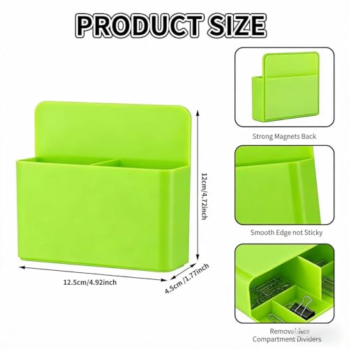 Camelmother 2Pcs Magnetic Dry Erase Marker Holder For Whiteboard Fridge - color: Green