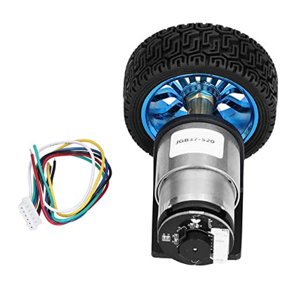 Encoder Motor Kit, DC 12V 110RPM Speed Control with Magnetic Encoder for Balance Car DIY Smart Car Brass Copper D Shaft 6mm 1 Set