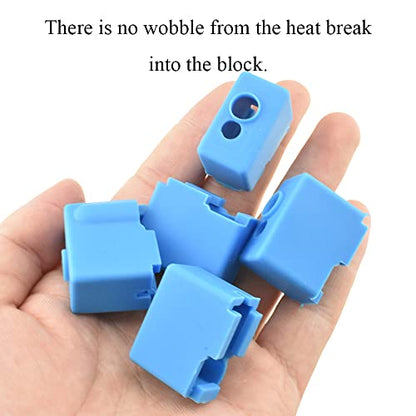 Hahiyo 3D Printer Silicone Sock Cover Help Heat Stabilize Cooling Hold Secure Easy Clean Replace for E3D Volcano Print Part 5pcs Blue - size: E3D Volcano Print Silicone-5Pcs