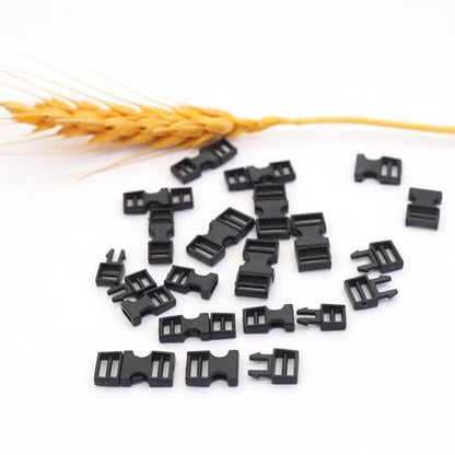 50PCS Mini Plastic Contoured Side Release Buckles for DIY Handmade Tiny Clothes Sewing Mini project production - size: Internal width 4mm