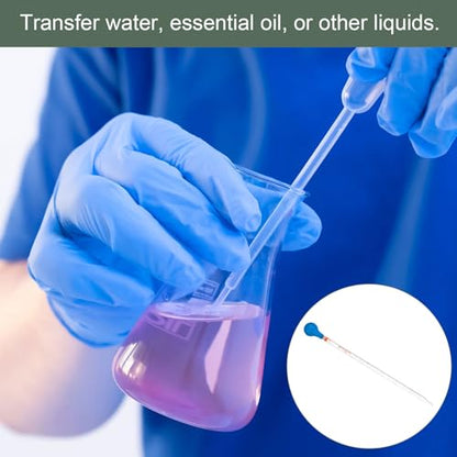 YOKIVE Graduated Dropper Pipettes Kit Glass Pipette with Rubber Clear 10-ml