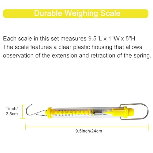 Plastic Balance Hanging Spring Scale Set of 5,1N,5N,10N,20N,30N - color: Yellow