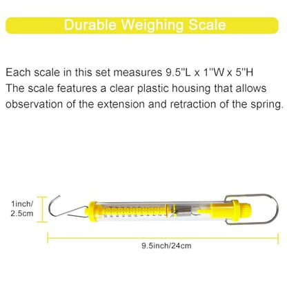Plastic Balance Hanging Spring Scale Set of 5,1N,5N,10N,20N,30N - color: Yellow