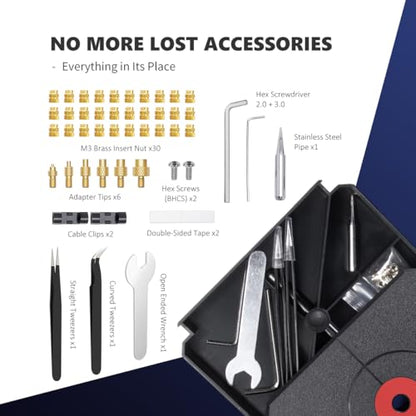 Vertical Heat Set Insert Tool with 90W Soldering Iron for 3D Printing - color: Nutopress Pro