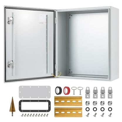 24x20x10 Inch NEMA Enclosure Metal Outdoor Electrical Box - size: 24"H × 20"W × 10"D