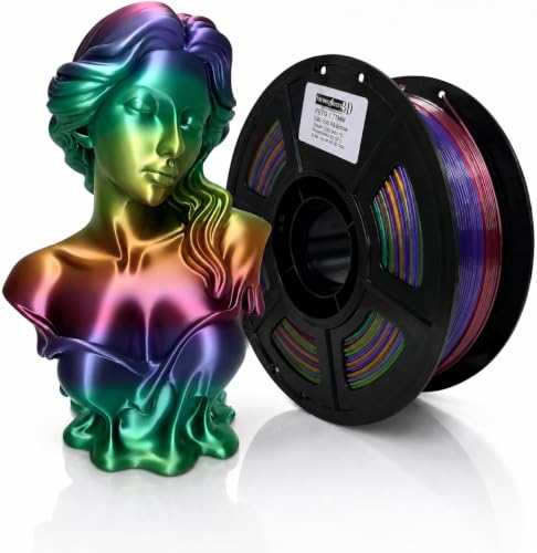PETG 3D Printer Filament,Rainbow SE,Translucent, Quick, Fast Color Change, Multi Color, Diameter 1.75mm, Net Weight 1kg (2.2lbs) - color: Petg Quick Rainbow Se