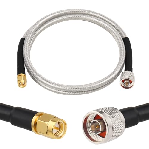 MOOKEERF RG8X N Male to SMA Male Cable 3FT,Ultra Low Loss RG8X Stranded Core SMA to N Cable 50 ohm for WiFi Router,GPS Receiver,Antenna,Signal Booster Use - size: 3FT