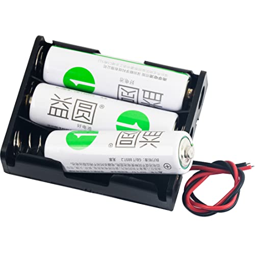whiteeeen 2pcs 3 AA Battery Holder 3 x 1.5V AA Cell Battery Holder Box Case with Wire Leads 3 Slots 4.5V - size: AA 3 x 1.5V = 4.5V