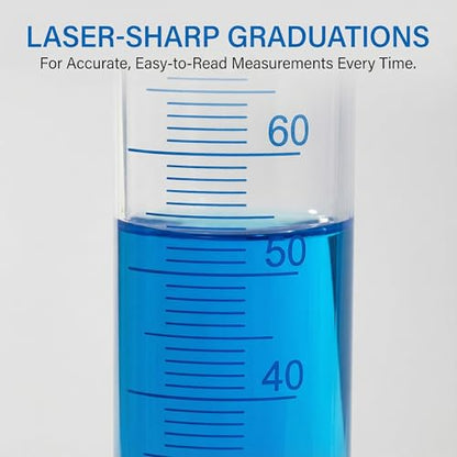 Graduated Cylinder Plastic 25ml Lab Measuring Cylinders for Home and School Science, 2 PCS - size: Plastic 25 ml