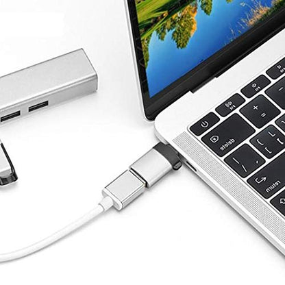 BoxWave Cable Compatible with Elikliv EDM201 Pro Digital Microscope (7 in) - USB-C to A PortChanger (2-Pack), USB Type-C OTG USB Portable Keychain - Slate Black