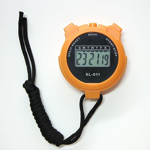 6-Pack Multi-Function Electronic Digital Sport Stopwatch Timer, Large Display with Date Time and Alarm Function, Sports Coaches Fitness Coaches and Referees
