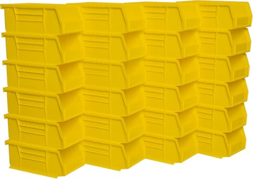 Akro-Mils 30220 AkroBins Plastic Storage Bins, 7"x4"x3", Yellow, 24-Pack - color: Yellow
