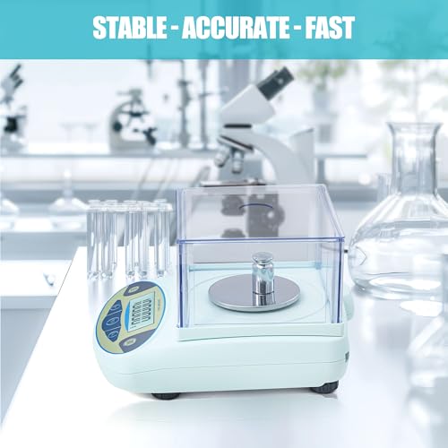 CXRCY Lab Scale 500g x 0.001g, Digital Scale with Windshield - size: 500g, with Transparent Cover