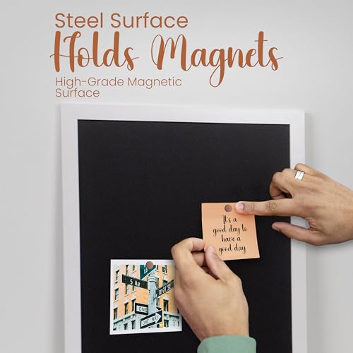 Loddie Doddie Framed Magnetic Chalk Board, Magnetic Board, White, 18" x 22" - color: White Frame, size: 18"W x 22"H