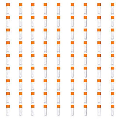 81PCS Cryo Tubes 2ml, Plastic Small vials with Screw caps Sample Tubes,PP Material ，with Silica Gel Gasket，Free from DNase, RNase, Human DNA - size: 2ml 81PCS