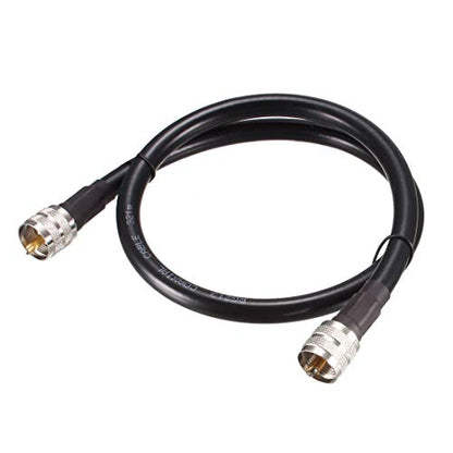 uxcell UHF Male PL-259 to UHF Male PL-259 Low Loss RG213 Coax Jumper Cable 0.6M/2Ft - size: 2 Feet