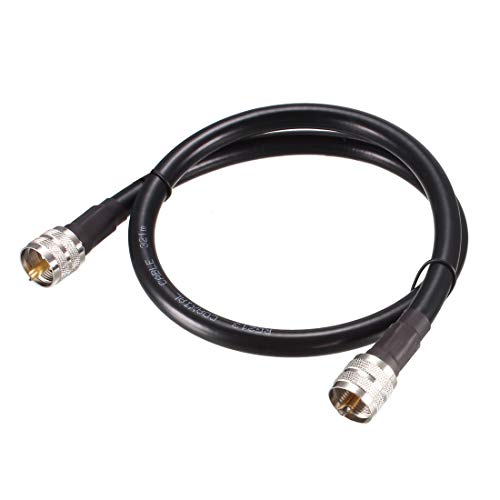 uxcell UHF Male PL-259 to UHF Male PL-259 Low Loss RG213 Coax Jumper Cable 0.6M/2Ft - size: 2 Feet