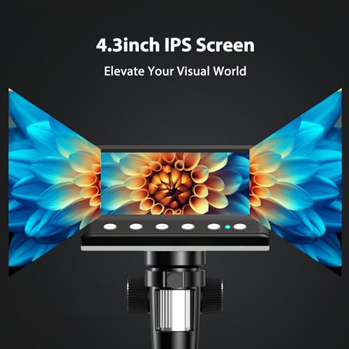 Hayve 4.3'' IPS Coin Microscope 1000X Magnification Digital Microscope - size: 4.3 Inch (No TF Card)