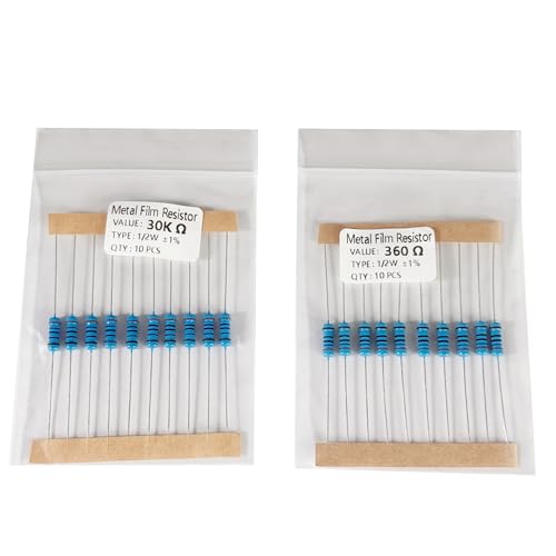 150 Values 1500 Pieces Resistor Kit 1 Ohm-10M Ohm 1/2W 1% - style: 1/2W ±1% 1 ohm-10M ohm